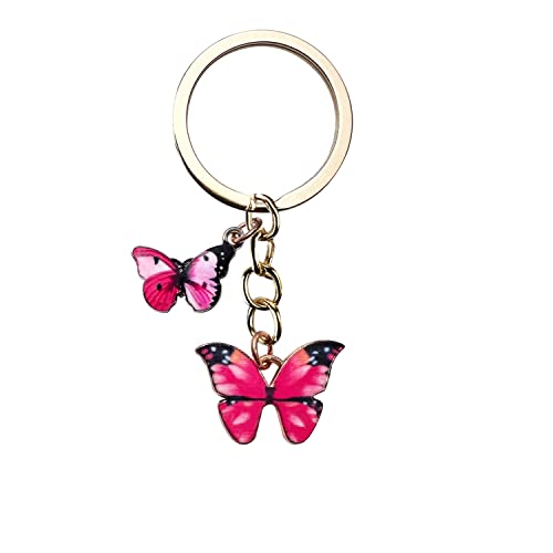 XINGXINLIAN Schlüssel Anhänger, Schlüsselanhänger Schmetterling, Schlüsselanhänger für Frauen Mädchen Kinder, Metall Vintage Schmetterling Anhänger Dekor von XINGXINLIAN
