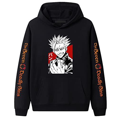 XINTAYEL Anime The Seven Deadly Sins Hoodie Ban Cosplay Kostüm Pullover Gedruckt Langarm Pullover Sweatshirt für Männer Frauen von XINTAYEL