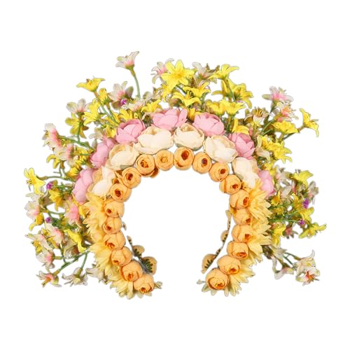 Ethnisches Blumen-Stirnband, modisch, floral, trendig, Haarschmuck für Partys, modische Haarschmuck von XINYIN