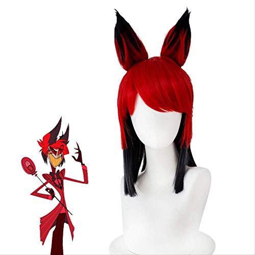 New Hazbin Cosplay Hotel ALASTOR Cosplay Wigs Hair Props Halloween Carnival Christmas Costumes Accessories + Wig Cap von XINYIYI