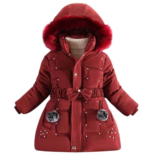 Mädchen Wintermantel Daunenjacke Warm Puffer Mantel mit Kapuze & Gürtel Steppjacke Kinder Kuscheljacke mit Reißverschluss & Knöpfe Verdickte Girl Coat Parka Winterjacke Blitzangebote Rot 5 Jahre Mädchen Wintermantel Daunenjacke Warm Puffer Mantel mit Kapuze & Gürtel Steppjacke Kinder Kuscheljacke mit Reißverschluss & Knöpfe Verdickte Girl Coat Parka Winterjacke Blitzangebote Rot 5 Jahre von XINYUNZU