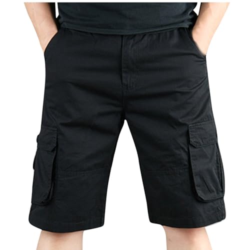 XINYUNZU Herren Chino Hose Cargo Shorts Sommer Kurze Freizeithose Mit Taschen Leicht Sommerhose Kurz Strandshorts Outdoorhose Männer Amazon Gutschein Schwarz M von XINYUNZU