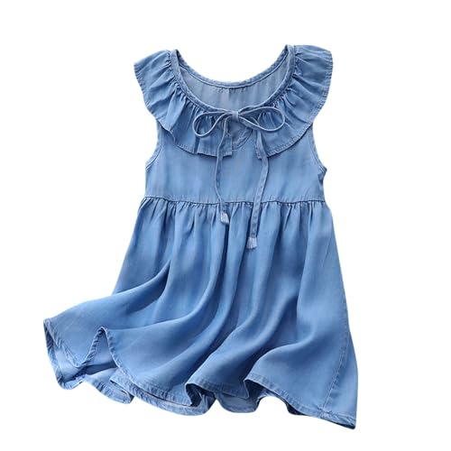 XINYUNZU Kleider Mädchen Ärmellos Jeanskleid mit Rüschen Mode Sommerkleid Freizeitkleid Cute Dress Girl Jeans-Kleid Kinderkleid Mädchenkleider Hellblau 3 Jahre XINYUNZU Kleider Mädchen Ärmellos Jeanskleid mit Rüschen Mode Sommerkleid Freizeitkleid Cute Dress Girl Jeans-Kleid Kinderkleid Mädchenkleider Hellblau 3 Jahre von XINYUNZU