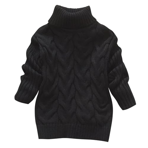 XINYUNZU Mädchen Pullover Lang Sweater Warm Rollkragenpullover Kinder Strickpullover Kuschelpullover Kinder Kleidung Einfarbig Langarmshirt Thermoshirt Herbst Winter Blitzangebote Schwarz 3 Jahre XINYUNZU Mädchen Pullover Lang Sweater Warm Rollkragenpullover Kinder Strickpullover Kuschelpullover Kinder Kleidung Einfarbig Langarmshirt Thermoshirt Herbst Winter Blitzangebote Schwarz 3 Jahre von XINYUNZU