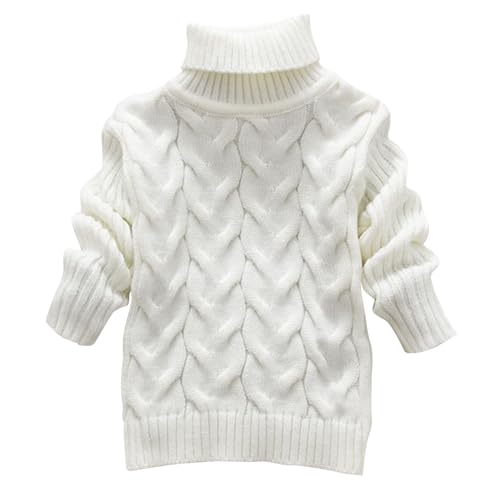 XINYUNZU Mädchen Pullover Lang Sweater Warm Rollkragenpullover Kinder Strickpullover Kuschelpullover Kinder Kleidung Einfarbig Langarmshirt Thermoshirt Herbst Winter Warehouse Weiß 3 Jahre XINYUNZU Mädchen Pullover Lang Sweater Warm Rollkragenpullover Kinder Strickpullover Kuschelpullover Kinder Kleidung Einfarbig Langarmshirt Thermoshirt Herbst Winter Warehouse Weiß 3 Jahre von XINYUNZU