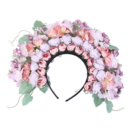 Elegante Seidenblumen-Haarbänder, doppelseitig, Blumen-Haarnadel-Zubehör, bunte Blumen-Haardekoration für Festivals, Seidenblumen-Kopfschmuck von XINgjyxzk