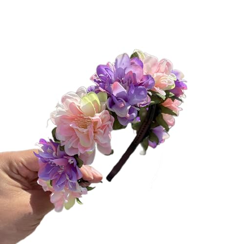 Realistisches Stirnband in Blumenform, Frühling, Camping, Fotografie, Haarreif, Temperament, Hochzeit, Party, Kopfbedeckung für Braut, Blumenstirnbänder für Damen, Blumen-Stirnband für Mädchen, von XINgjyxzk