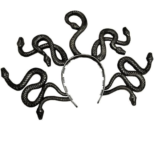 XINgjyxzk Medusas Schlangenkostüm Stirnband Medusas Kopfschmuck Halloween Cosplay Party Supplies Haarband Kostüm Requisiten Medusas Schlange Stirnband von XINgjyxzk