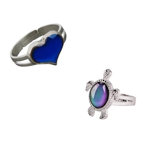 XIWUPO Stimmungsring, Stimmungsring Kinder, Mood Ring, Stimmungsring Mädchen, Farbwechsel Ring, Gefühlsring, Ring Aus Kaugummiautomaten, Gefühlsring, Farbwechsel Ring, Für Kinder Geburtstag von XIWUPO