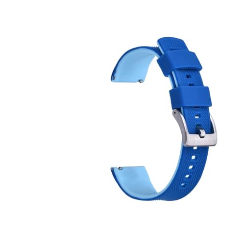 XIYUEYING RHAIYAN Premium-Silikon-Uhrenarmband, 20 mm, 22 mm, Schnellverschluss-Gummi-Uhrenarmband, passend for Männer und Frauen, wasserdichtes Ersatzarmband (Color : Sapphire Blue 1, Size : 22mm) von XIYUEYING