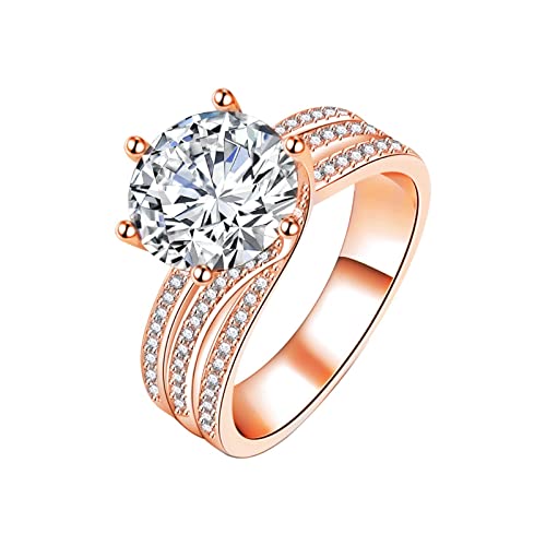 Super Flash Moissanite Ringförmige Verlobungsringe für Frauen Moissanite Twisted Verlobungsringe Hochzeitstag Versprechen Ringe für Braut Frau Freundin Ringe Katze (G, One Size) von XNBZW