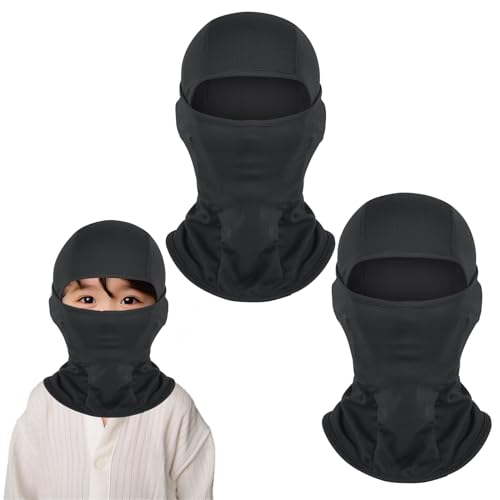 XNIVUIS 2 Stück Kinder Sturmhaube, Sturmhaube für Kinder, Sturmhaube Balaclava Winter Kinder Skimaske Jungen Mädchen, Winter Gesichtshaube für Outdoor Sports Radfahren, Skifahren, Fahrrad von XNIVUIS