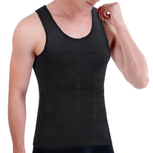 XNIVUIS Unterhemd Herren Tank Top, Herren Ärmellose Unterhemden, Kompressionsshirts Ärmellos Muskelshirtst Männer (DE/NL/SE/PL, Alphanumerisch, Einheitsgröße, Regular, Regular, Schwarz) von XNIVUIS