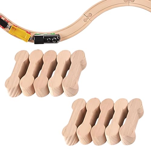 XOXVURI 10 Stück Holzschienen Adapter Verbinder, Universal Holzschiene, Wiederverwendbare, Robustheit Gleisanschlussadapter aus Holz, für Spielzeugeisenbahnen Geburtstagsfeier XOXVURI 10 Stück Holzschienen Adapter Verbinder, Universal Holzschiene, Wiederverwendbare, Robustheit Gleisanschlussadapter aus Holz, für Spielzeugeisenbahnen Geburtstagsfeier von XOXVURI