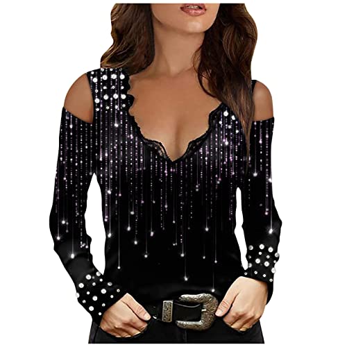 weiße ärmellose Bluse Crop top Glitzer Glitzer Damen Oberteil Mode Damen Elegante Oberteil Damen träger top Frauen Sommer Damen Shirt t-Shirt Damen Oversize trägertop Damen locker von XTBFOOJ