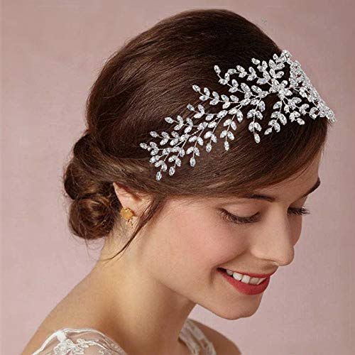 Diamant Tiara Mode Braut Krone Hochzeit Tiara mit Zirkon Damen Haarschmuck Schmuck Tiara Weiche luxuriöse Haarspange Bc4702 von XTZYGLFD