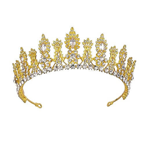 Handgefertigte Luxus-Diademe und Kronen für Frauen, Kristall-Haarschmuck, Königin-Braut-Stirnbänder, Hochzeits-Haar-Accessoire, Hochzeits-Stirnband (A Silverf?rg) von XTZYGLFD