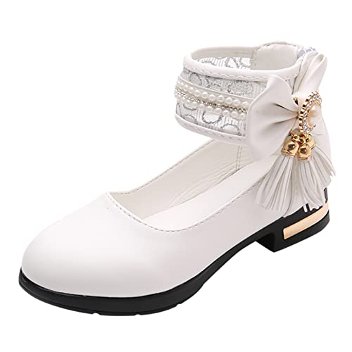 Kinder Prinzessinnen Schuhe Mädchen Mary Jane Schuhe Festliche Kleid Schuhe Schulschuhe Lederschuhe Einzelne Schuhe Bowknot Ballerinas Tanzschuhe Hochzeitsschuhe Blumen Party Schuhe von XUEJIANN