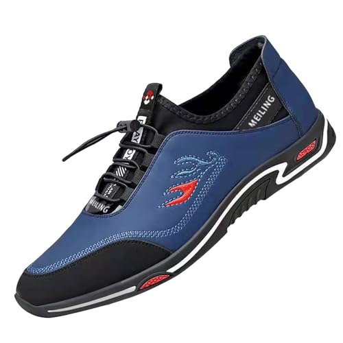 XUEJIANN Herren Schuhe Angebote Studenten Atmungsaktive Freizeitschuhe Sportschuhe Atmungsaktive Schuhe Herren Gummistiefel (Blue, 40) von XUEJIANN