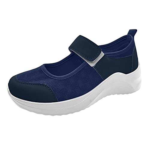 XUEJIANN Naturläufer Schuhe Damen Leichte Bequeme Laufkleidung Frauen Flache für Frauen Damen Sneaker Gelb 39 (Blue #2, 38) von XUEJIANN