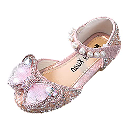 XUEJIANN Prinzessinnen Schuhe Kinder Elegante Festlich Ballerina Schuhe Kleid Schuhe Kinderschuhe Mädchen Mary Jane Schuhe Schulschuhe Weichen Sohlen rutschfeste Freizeitschuhe von XUEJIANN