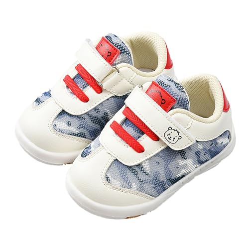 XUEJIANN Sandalen Kinder 22 Sommer-Säuglingskleinkind-Mädchen-Jungen-Schuhe Sandalen mit flachem Boden, nicht slio, halboffene Spitze, atmungsaktive, weiche Schuhe (a-Blue, 19 Infant) von XUEJIANN