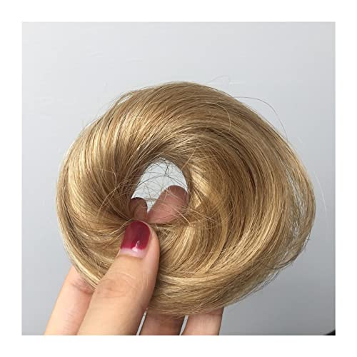 Messy Bun Haarteile 1/2PCS Band Pferdeschwanz Scrunchy Haarteil for Frauen Echthaar Dutt Chignon Unordentliche Dutt Haarteile Donut Chignon mit elastischem Gummi Brötchen Haarteil (Size : 2 Piece, C von XUJUAN-0227