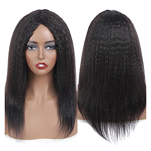 Perücken Gerade Haarperücken Gerade synthetische Haarperücke for Frauen maschinengemachte Wigs16-28 Zoll Perücke fasching (Size : 28inches) von XUJUAN-0227