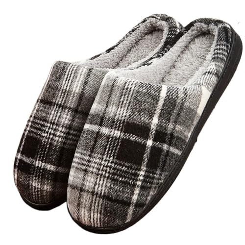 Winter-Herren-Hausschuhe aus bequemer Baumwolle, warme Baumwollschuhe for Herren, einfache flauschige Baumwollschuhe, lässige Winter-Hausschuhe mit weichem Boden, Schlafzimmer, rutschfeste Plüschschuh Winter-Herren-Hausschuhe aus bequemer Baumwolle, warme Baumwollschuhe for Herren, einfache flauschige Baumwollschuhe, lässige Winter-Hausschuhe mit weichem Boden, Schlafzimmer, rutschfeste Plüschschuh von XUTCEKOUYR