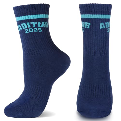 XUWAIDSGN Abi 25 Socken abitur 2025 Größe L 42-46 Marineblaue Bedruckte Socken Sportsocken Tennissocken Blau Für Schülerinnen Jugend Abschluss geschenk Männer Frauen Schüler Party XUWAIDSGN Abi 25 Socken abitur 2025 Größe L 42-46 Marineblaue Bedruckte Socken Sportsocken Tennissocken Blau Für Schülerinnen Jugend Abschluss geschenk Männer Frauen Schüler Party von XUWAIDSGN