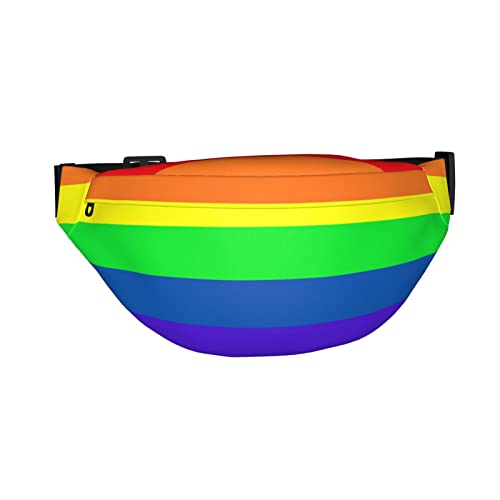 Gay Pride LGBT Regenbogen-Flagge, Bauchtasche für Damen und Herren, verstellbar, lässig, Gürteltasche, Crossbody für Sport, Reisen, Wandern, Laufen, Joggen, Siehe Abbildung, Einheitsgröße, Lässiger von XVBCDFG