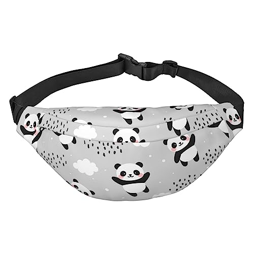 Niedliche Panda Hüfttasche für Männer Frauen Verstellbarer Gürtel Fanny Hüfttasche Rave Fashion Pack Bauchtasche Reise Geldbörsen, Siehe Abbildung, Einheitsgröße, Lässiger Tagesrucksack von XVBCDFG