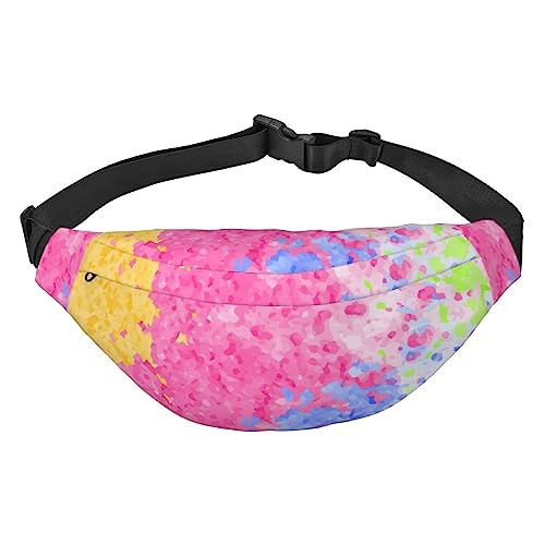 Psychedelic Tie Dye Pack Hüfttasche Verstellbare Gürteltasche für Männer Frauen Reisen Wandern Radfahren Laufen, Siehe Abbildung, Einheitsgröße, Lässiger Tagesrucksack von XVBCDFG