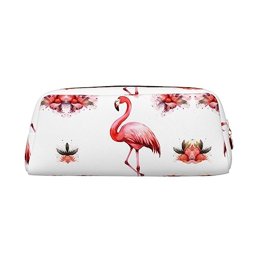 XVBCDFG Flamingo Gedruckt Bleistift Fall Stand Up Bleistift Beutel Kleine Bleistifthalter Fall Schreibwaren Organizer Make-up Tasche mit Reißverschluss, gold, Einheitsgröße, Taschen-Organizer von XVBCDFG