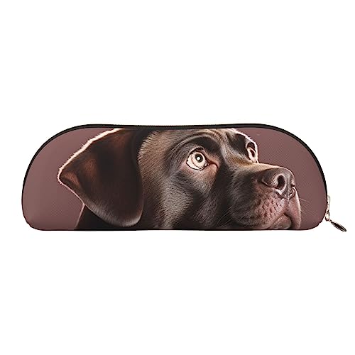 XVBCDFG Hund Gedruckt Bleistift Fall Stand Up Bleistift Beutel Kleine Bleistift Halter Fall Schreibwaren Organizer Make-up Tasche mit Reißverschluss, gold, Einheitsgröße, Taschen-Organizer von XVBCDFG