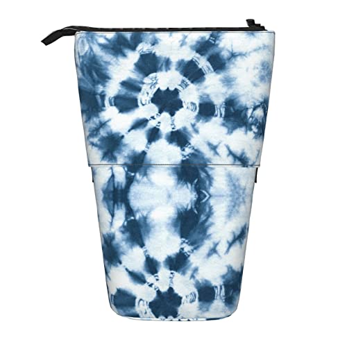 XVBCDFG Psychedelic Tie Dye Standing Pencil Case, Cute Pencil Pouch Large Capacity Pen Case Portable Pencil Bag for Women Men, siehe abbildung, Einheitsgröße, Federmäppchen von XVBCDFG