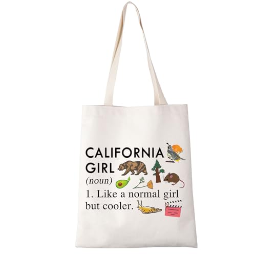 XYANFA California Make-up-Tasche, Kalifornien-Reisegeschenk, Urlaubsgeschenk, Cali-Mädchen-Geschenk, Kalifornien-Themen-Geschenk, Sommer, Strand, Reißverschlusstasche, California Girl Tragetasche, von XYANFA