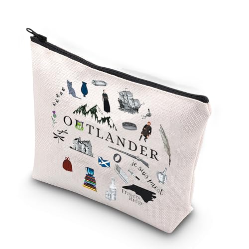 XYANFA Outland Kosmetiktasche mit Schottland-Motiv, Geschenk für Outland-TV-Show, Outland, Damen, Outland-Liebhaber, Outland-Liebhaber, Geschenk mit Reißverschluss, OUTLAND Make-up-Tasche, modisch von XYANFA