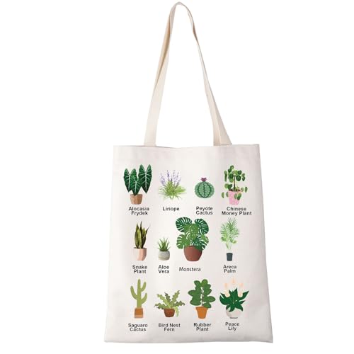 XYANFA Tragetasche für Pflanzenliebhaber, Geschenk für Pflanzen, Mutter, Gärtnerin, Geschenk für Damen, Pflanzenartikel, Botanische Handtasche, Alocasia Frydek Tragetasche von XYANFA