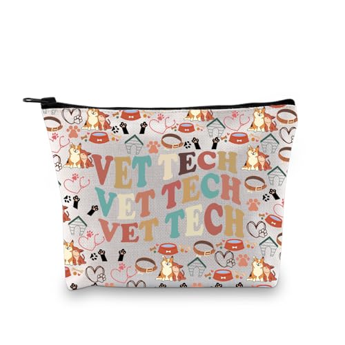 XYANFA Vet Tech Make-up-Tasche, Geschenk für Tierärzte, Tierärzte, Techniker, Geschenk für Tierärzte, Techniker, Geschenk für Frauen, VET TECH, modisch von XYANFA