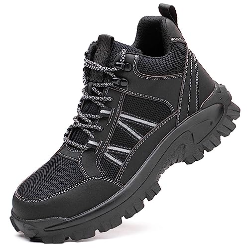 Leicht Safety Shoes Atmungsaktiv Sneaker Stylisch Trekkingschuhe S3 Herren Damen Mit Stahlkappe Arbeit Schuhe Sportlich Schutzschuhe Safety Shoes Atmungsaktiv （36-48） von XYWSPSCV