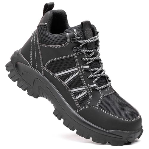 Sicherheitsschuhe Herren Damen Leicht Arbeitsschuhe Herren Sportlich Atmungsaktiv Stahlkappenschuhe Luftkissen Rutschfest Schutzschuhe Durchstoßfest Leicht Sicherheitsstiefel Komfort Atmungsaktiv36-48 von XYWSPSCV