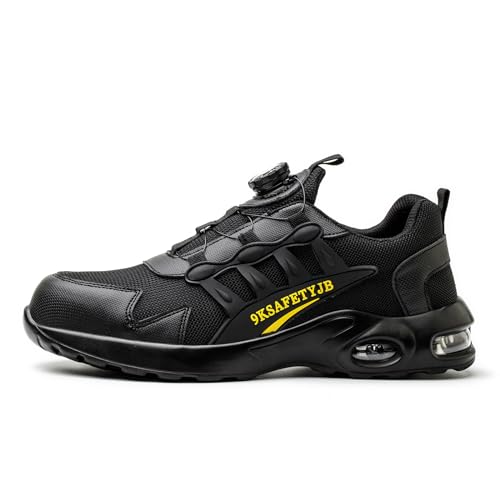 XYWSPSCV Sicherheitsschuhe Herren Damen Leicht Arbeitsschuhe Herren Sportlich Atmungsaktiv Stahlkappenschuhe Schutzschuhe Atmungsaktiv Sneaker von XYWSPSCV