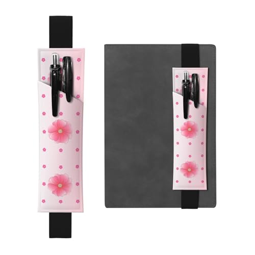Blooming Carnations Verstellbarer Stifthalter aus Leder für Notizbücher, Kalender, Tablet-Hülle – elastisches Band, Lesezeichen und Stifthalter Blooming Carnations Verstellbarer Stifthalter aus Leder für Notizbücher, Kalender, Tablet-Hülle – elastisches Band, Lesezeichen und Stifthalter von XZDHL