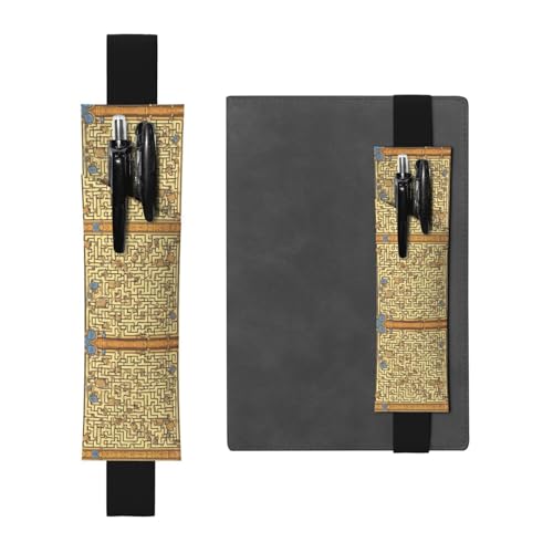 Treasure Maze Verstellbarer Stifthalter aus Leder für Notizbuch, Tagebücher, Kalender, Tablet-Hülle, elastisches Band, Lesezeichen und Stifthalter Treasure Maze Verstellbarer Stifthalter aus Leder für Notizbuch, Tagebücher, Kalender, Tablet-Hülle, elastisches Band, Lesezeichen und Stifthalter von XZDHL