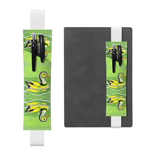 【Grüne Ente Leder Stifthalter Lesezeichen】Geeignet für Notizbücher, Tagebücher, Kalender, Tablet-Hüllen, Lesen, Arbeiten usw., weiß, Einheitsgröße 【Grüne Ente Leder Stifthalter Lesezeichen】Geeignet für Notizbücher, Tagebücher, Kalender, Tablet-Hüllen, Lesen, Arbeiten usw., weiß, Einheitsgröße von XZDHYZ