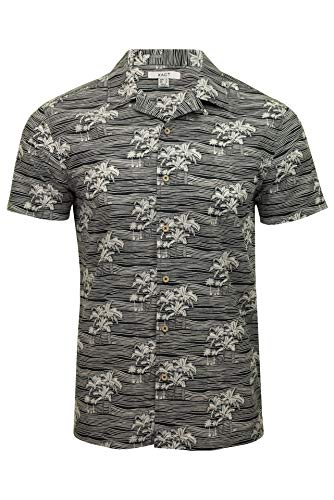 Xact Herren Hawaii-Hemden Strand & Palmen Polokragen Kurzarm (Navy) L von Xact