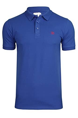 Xact Herren Klassisches Polo-Shirt mit 3 Knöpfen aus Baumwoll-Piqué, kurzen Ärmeln (Sea Surf Blue) M von Xact