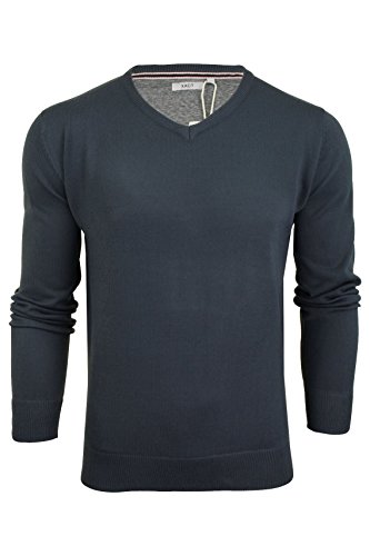 Xact Herren Pullover aus Baumwolle mit V-Ausschnitt (Royal Blue) XL von Xact