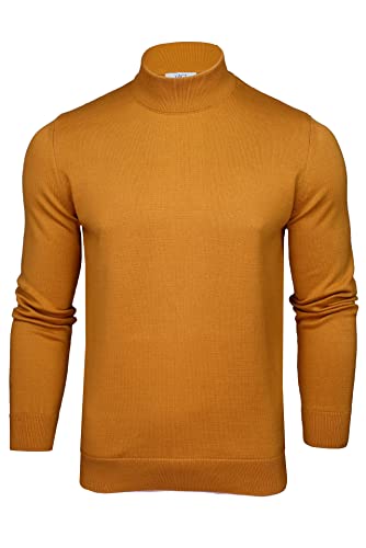 Xact Herren Turtleneck Pullover aus Baumwolle (Mustard) XL von Xact